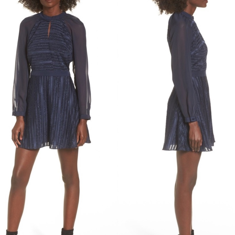 NWT Devlin Marge Navy Skater Dress